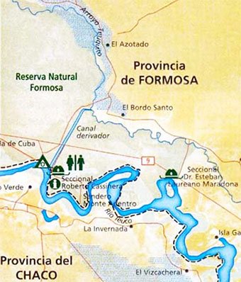 mapa reserva natural formosa